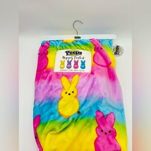 Peeps Easter Colorful Ombré Polyester Oversized Plush Throw Blanket